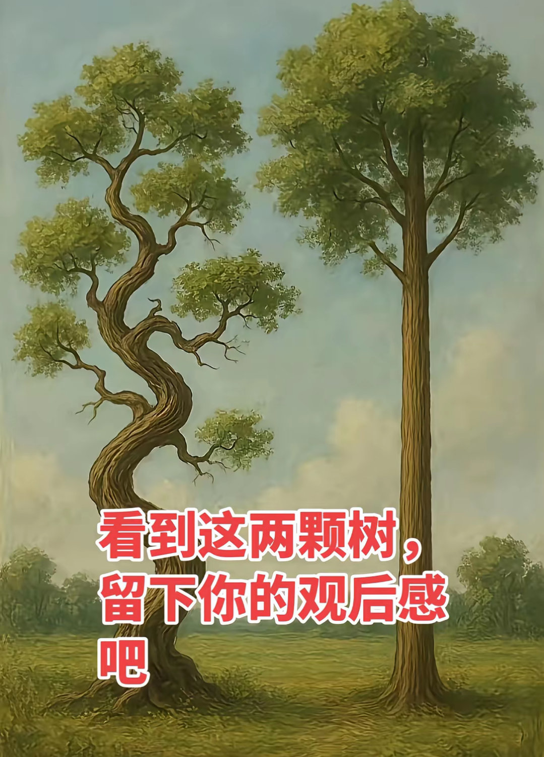 看到这两棵树你有何感想？？ 
