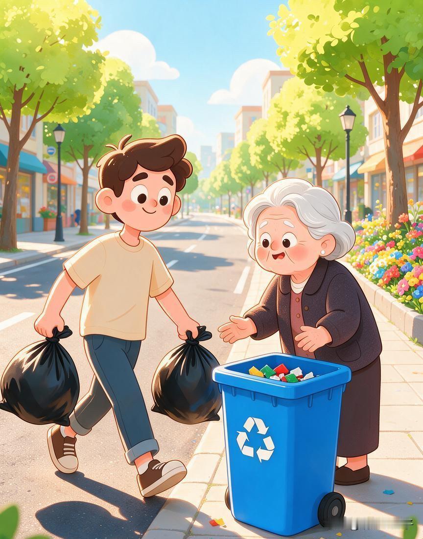 现在扔个垃圾真的是一点儿隐私都没有啊，我扔垃圾的都还没到呢，捡垃圾的就已经在垃圾