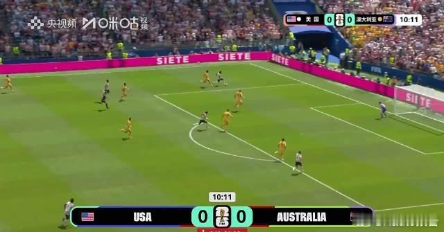 美国vs澳大利亚美加墨世界杯D组第二轮，美国2-0击败澳大利亚，提前一轮小组出线
