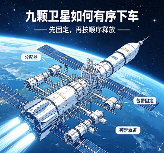 一箭九星一飞冲天，你知道九颗卫星如何安全分离吗