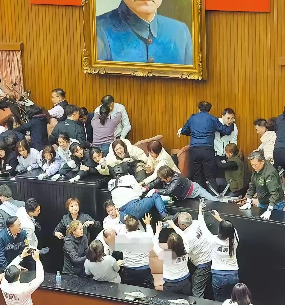 台湾人开会，揪头发踢屁股不是新鲜事，50年前我就知道台湾人开会打架，那是广播里说