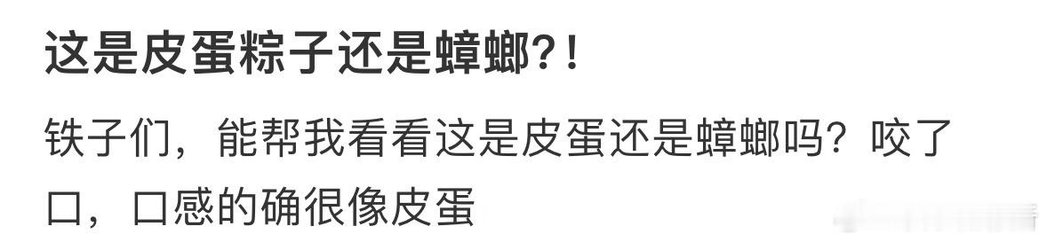 这是皮蛋粽子还是蟑螂❓ ​​​