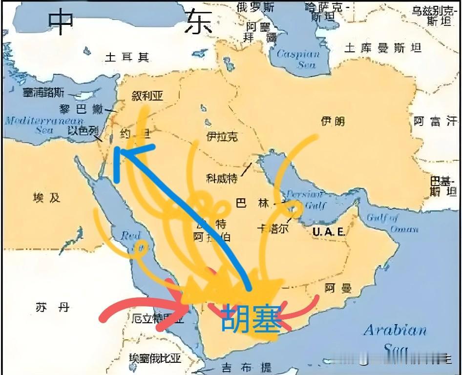 胡塞：行了中东王爷们退下吧，把钱跟装备都给我，剩下的交给正义！
以色列打了这么长