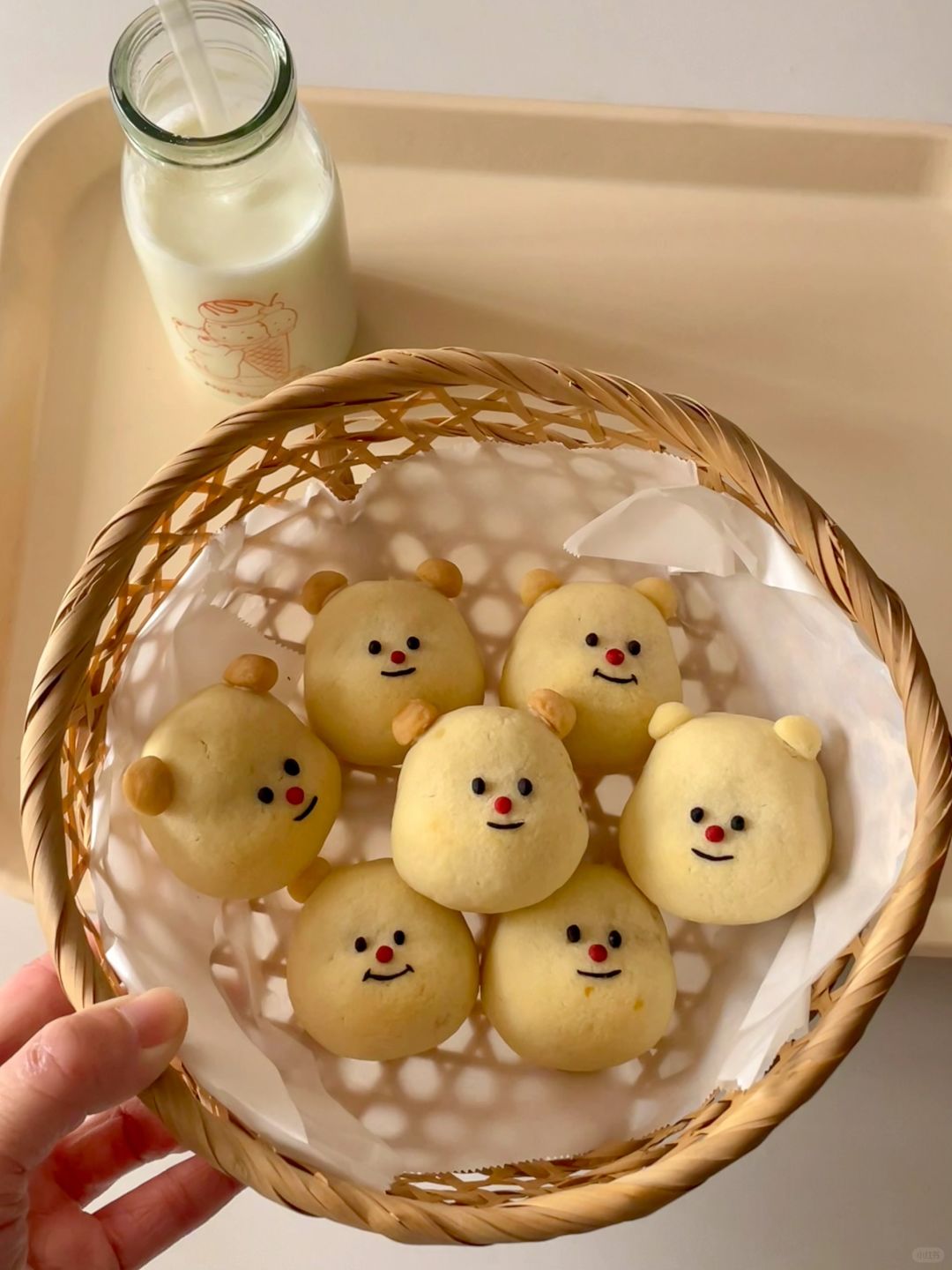 自制敲可爱黄油小熊凤梨酥🍍