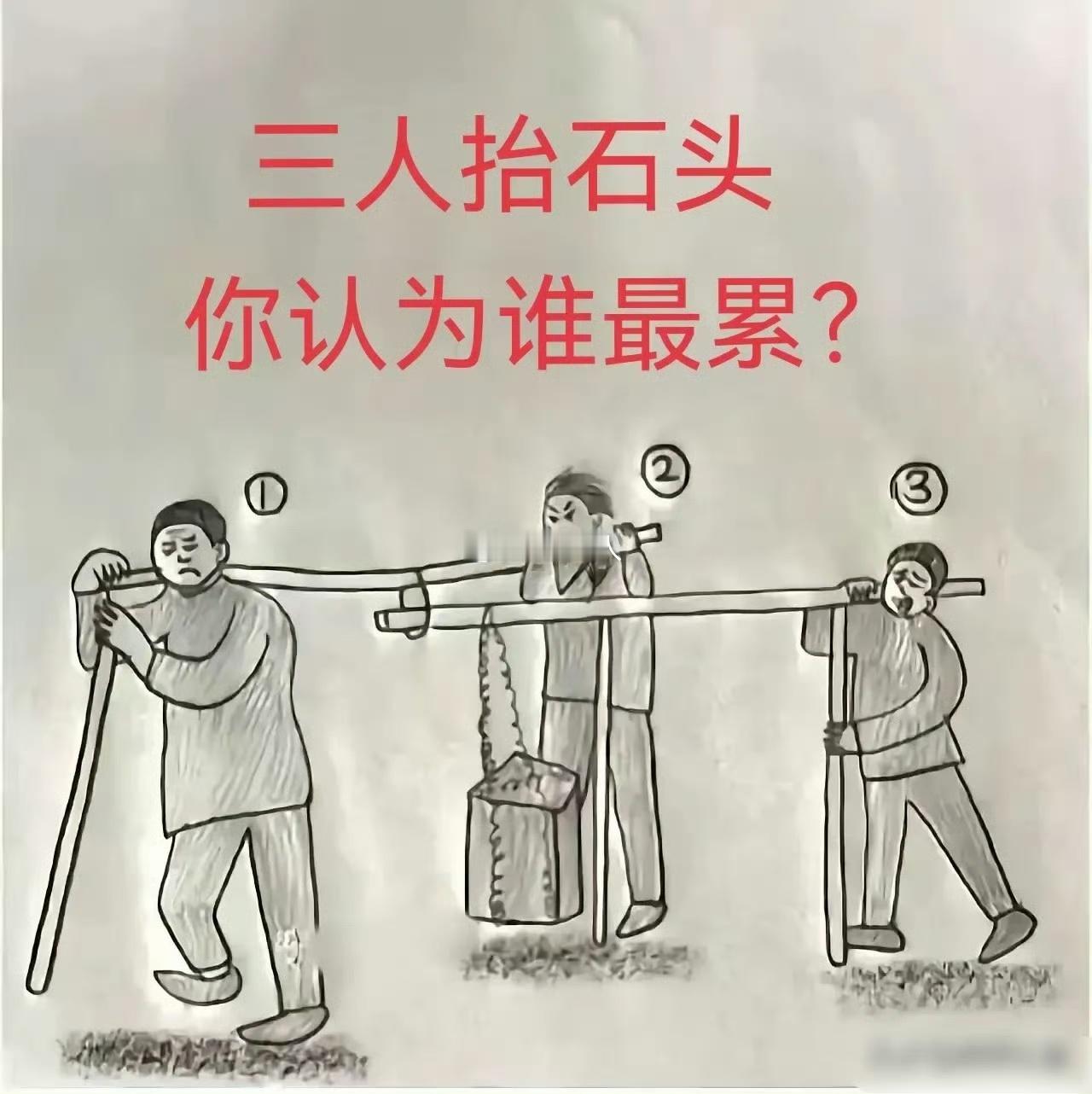 看图分析一下，你觉得谁最累？ ​​​