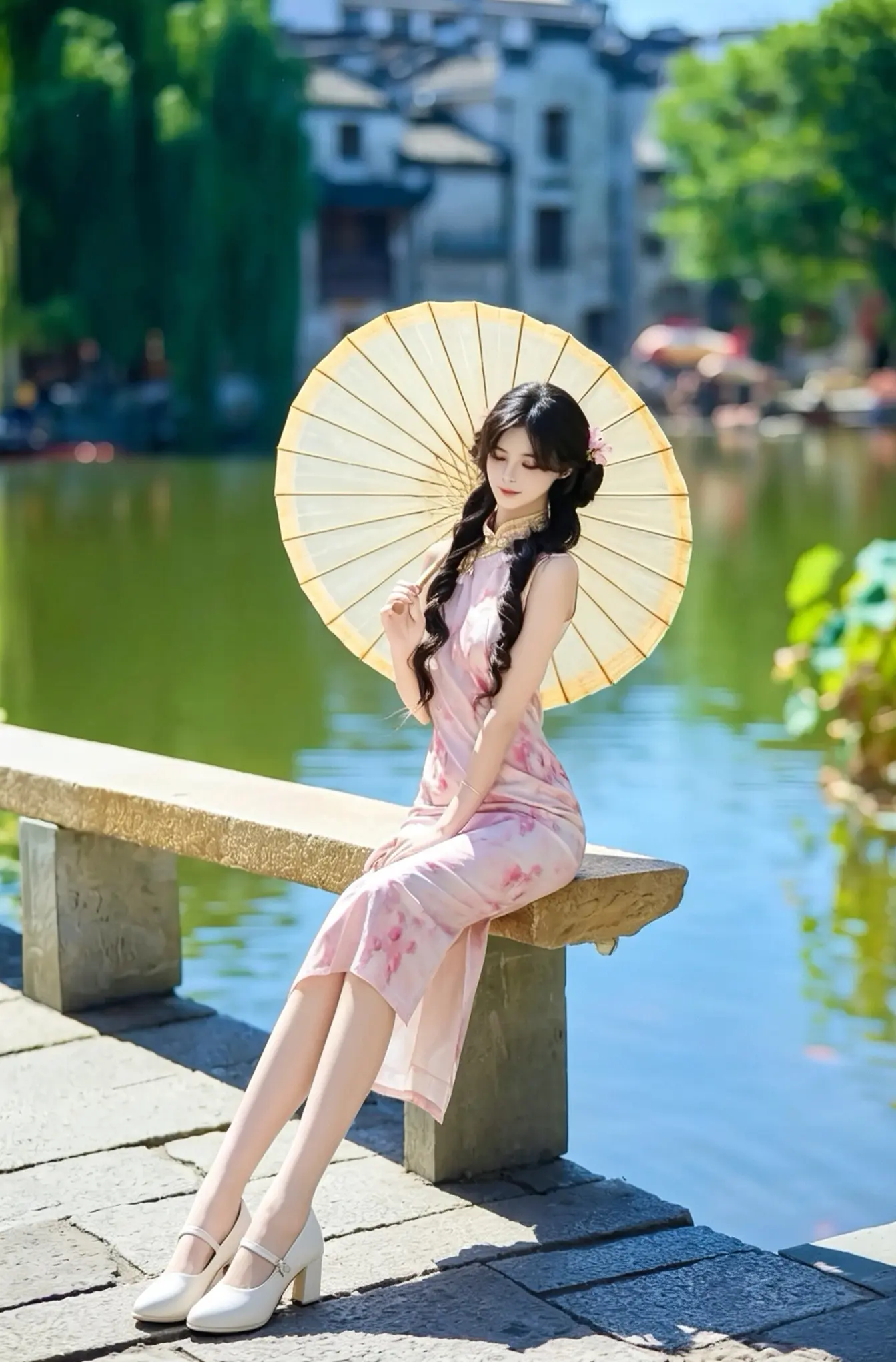 渡一池青花。