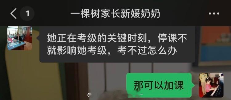 我不懂 家长自己说考级不能停课 那就加课呗让上课了吧又觉得学完了为什么还要上课自