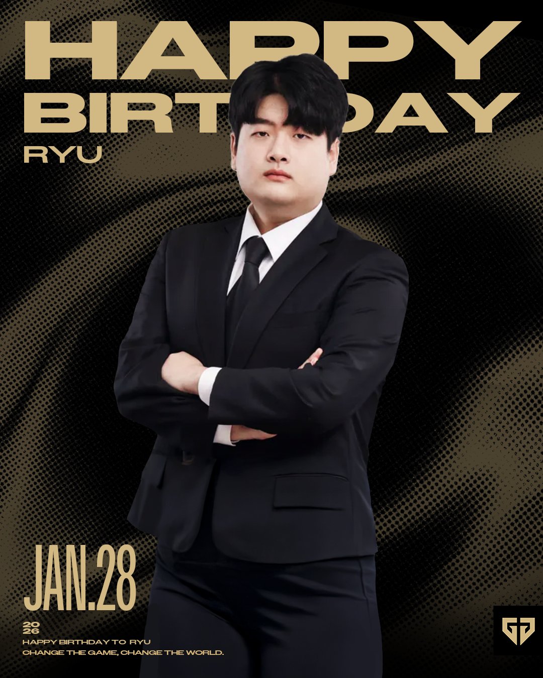 GEN官方为主教练Ryu送上生日祝福：Happy Ryu Day