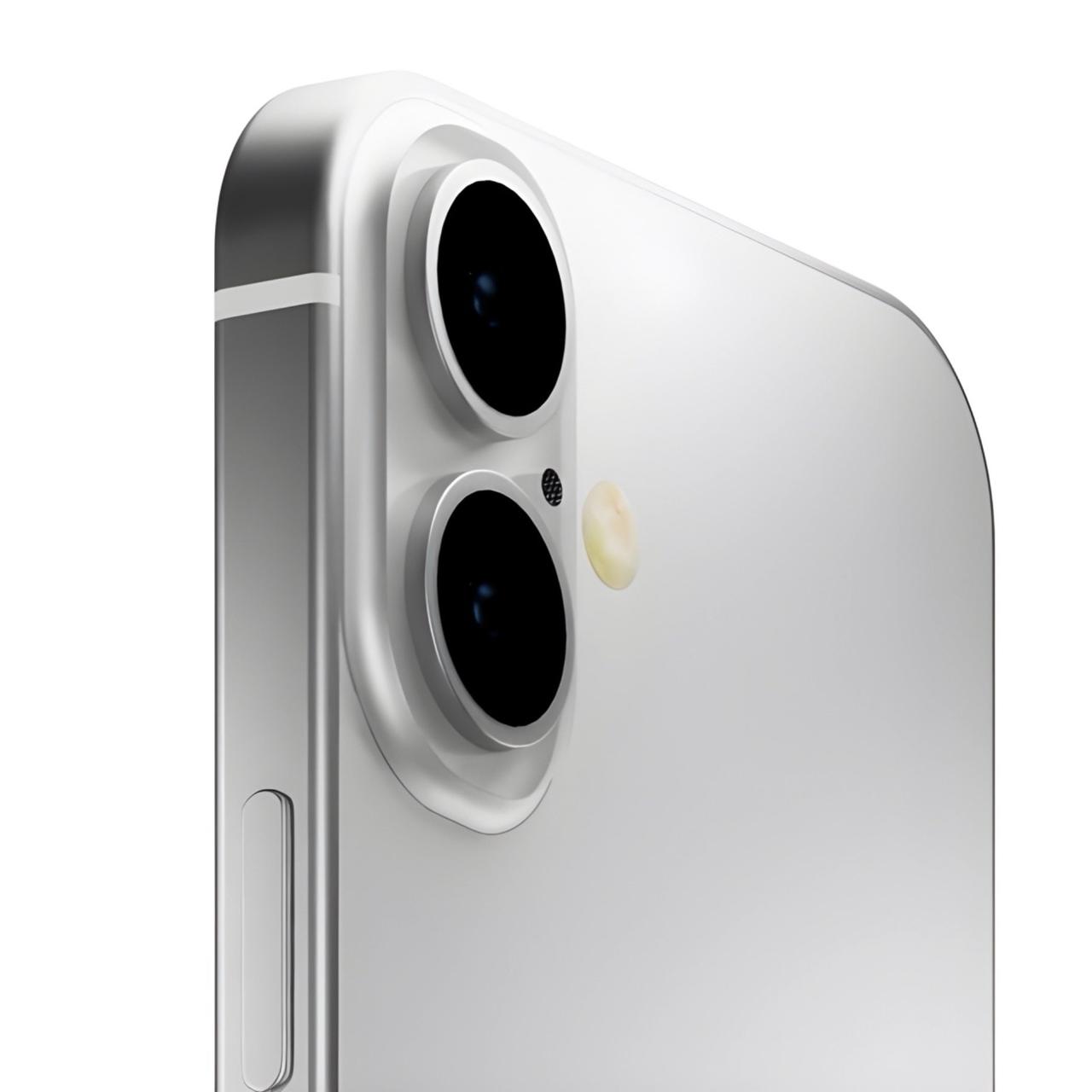 iPhone16标准版摄像头部分的高清渲染模型图，整体看上去还不错，iPhone