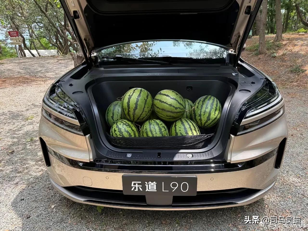 这个前备箱到底有实用性吗？放几个西瓜放里面，你是搞批发的吗，钓鱼佬钓鱼坐上面，杆