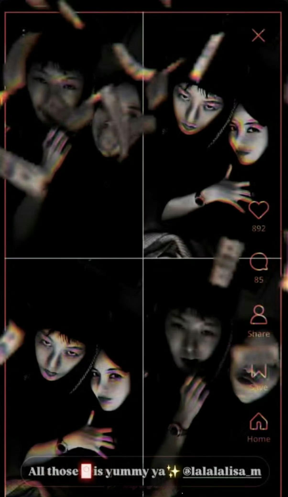 权志龙Lisa合照男帅女美 星味要溢出屏幕了 