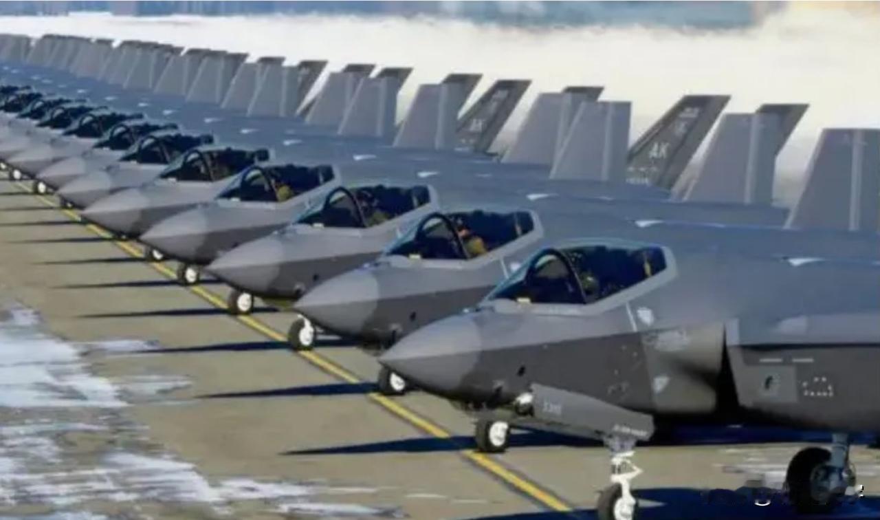 “由于F-35战斗机生产延迟中，部分已经生产出来的F-35战斗机停放在洛克希德公