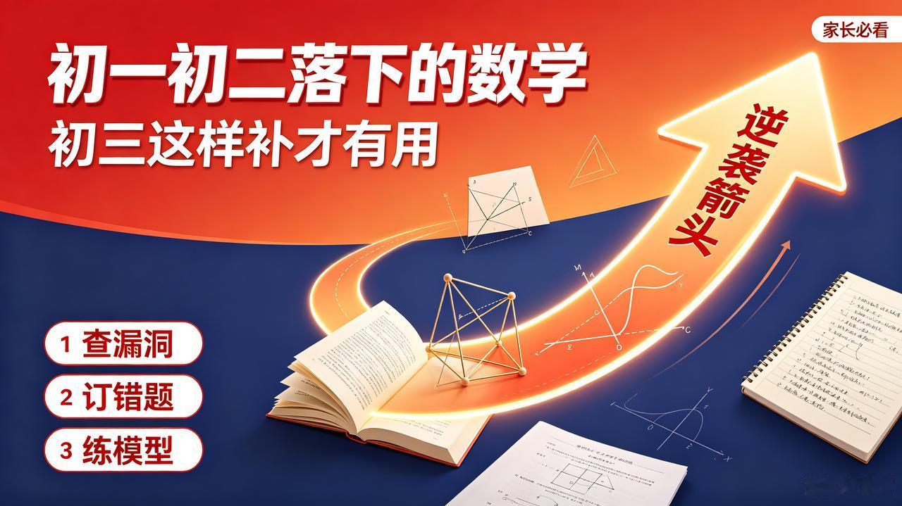 初一初二成绩不好,初三如何翻身?很多家长一看到孩子初一初二数学差，又不自觉，第一