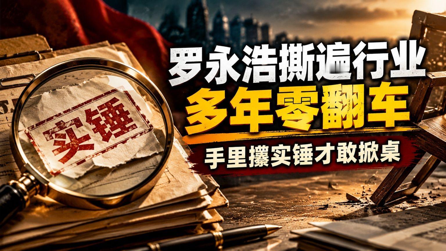 罗永浩撕遍行业多年零翻车，手里攥实锤才敢掀桌