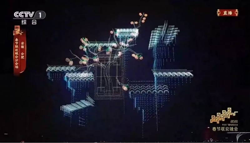 #广州空中的士亮相春晚刷新吉尼斯纪录#【“空中的士”亮相春晚，单机控制2万架无人