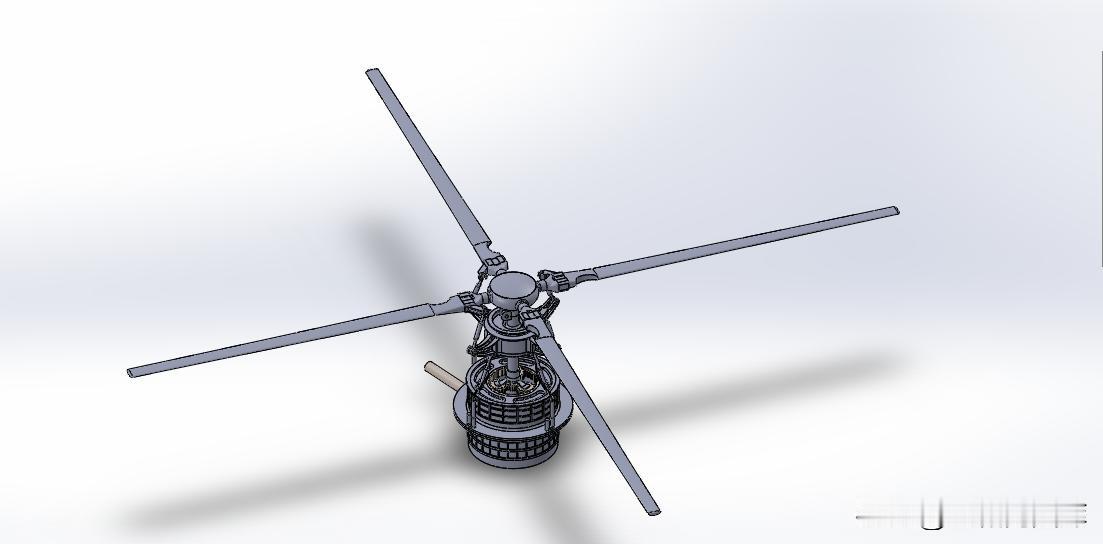 直升机旋翼螺旋桨系统设计：
        这是一个高精度的 SolidWork