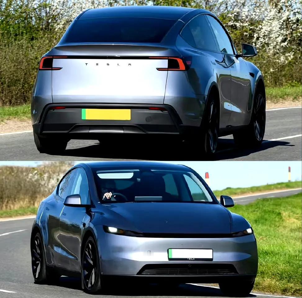 据说这是廉价版Model Y，取消了天幕玻璃，取消一体日行灯，预计价格15-20