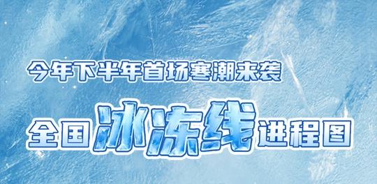 【下半年首场寒潮来袭 全国冰冻线进程图上线】11月14日至17日，今年下半年首场