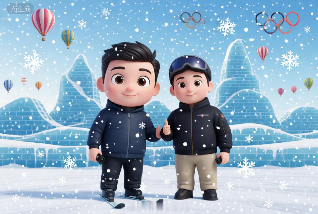 我的冬奥AI形象 这波冰雪大片有点酷炫，我先珍藏了！ AI摄影棚  cr：体育人