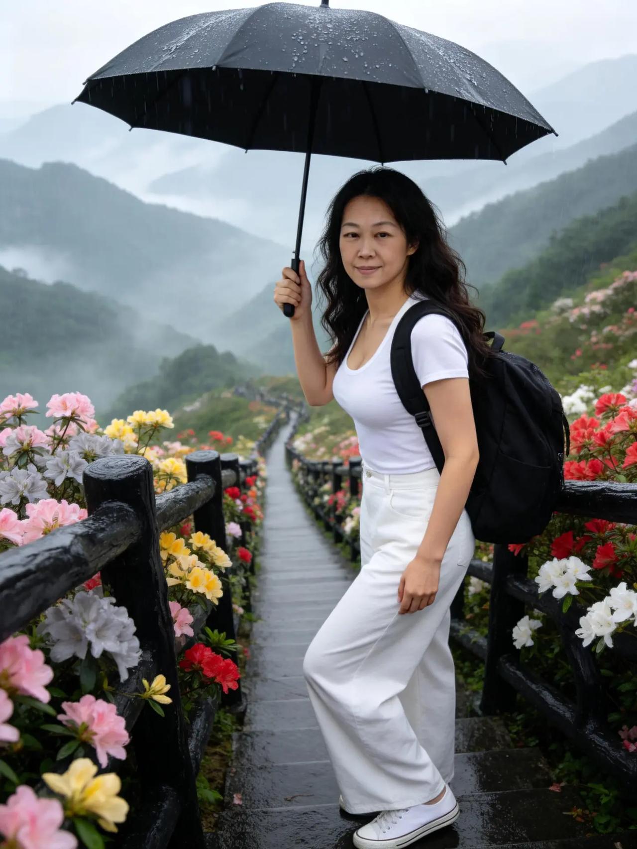旅游快乐自在。AI烟雨写真