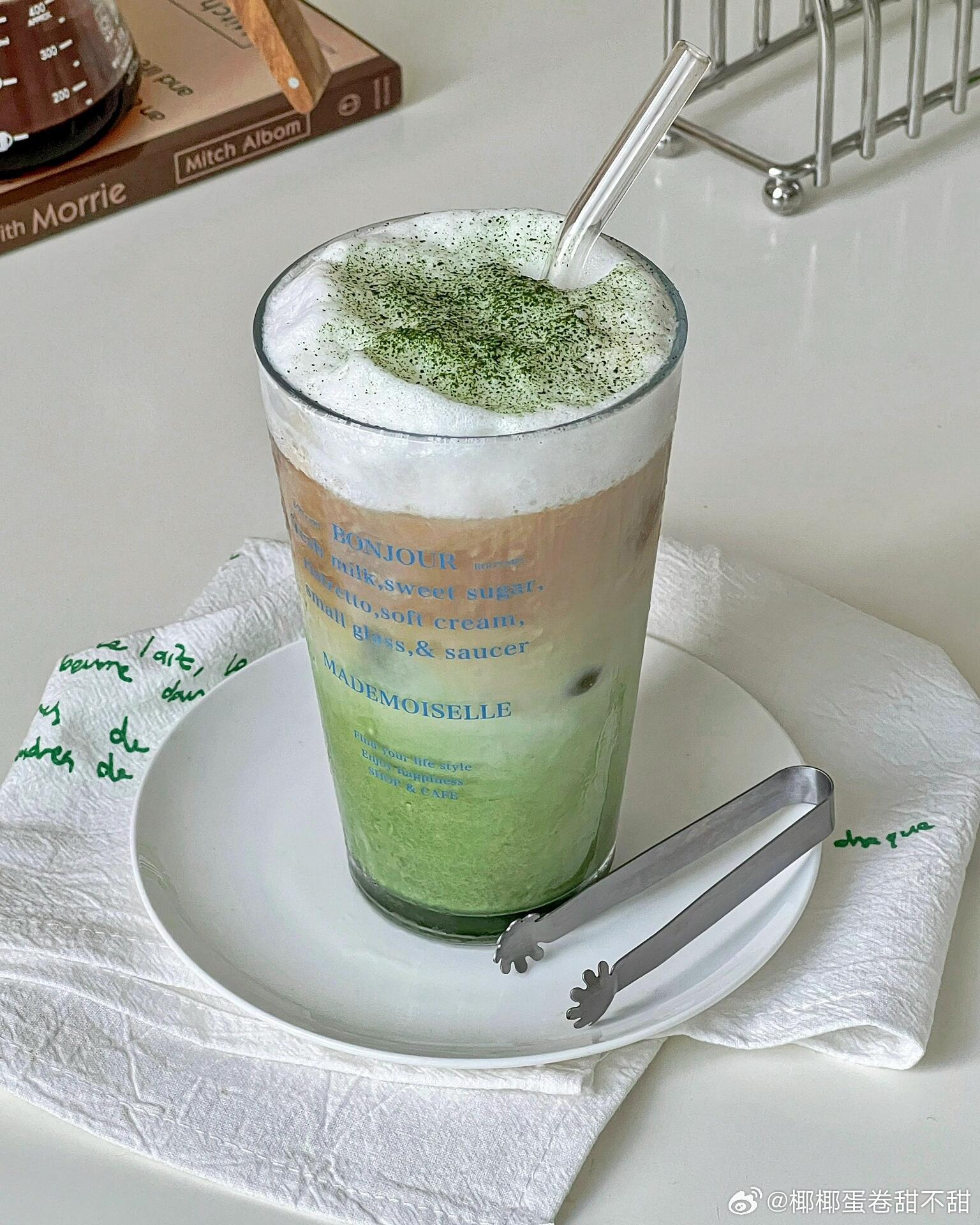 懒人自制饮品🌿夏日冰抹茶牛乳拿铁🍵我的美食日记生活手记 ​​​