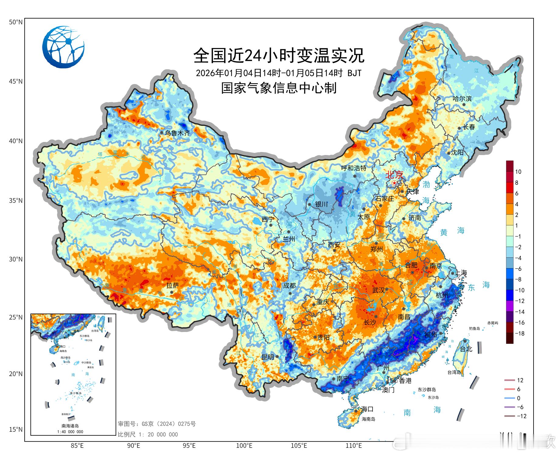 【气温波动】今天冷空气+阴雨，导致南方部分地区出现6-10℃降温。福建连城降11