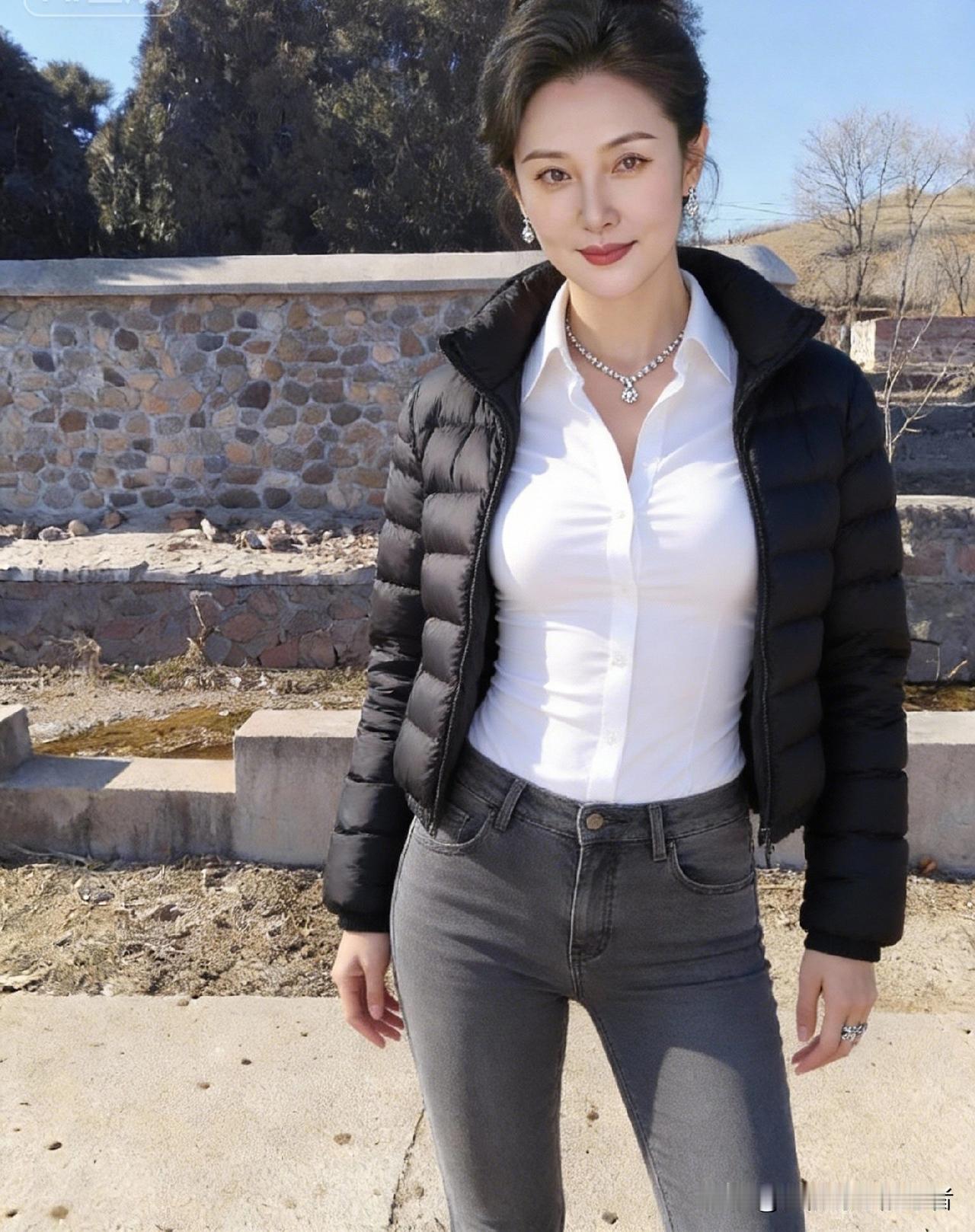 农村偶遇中年贵妇，颜值气质都很好