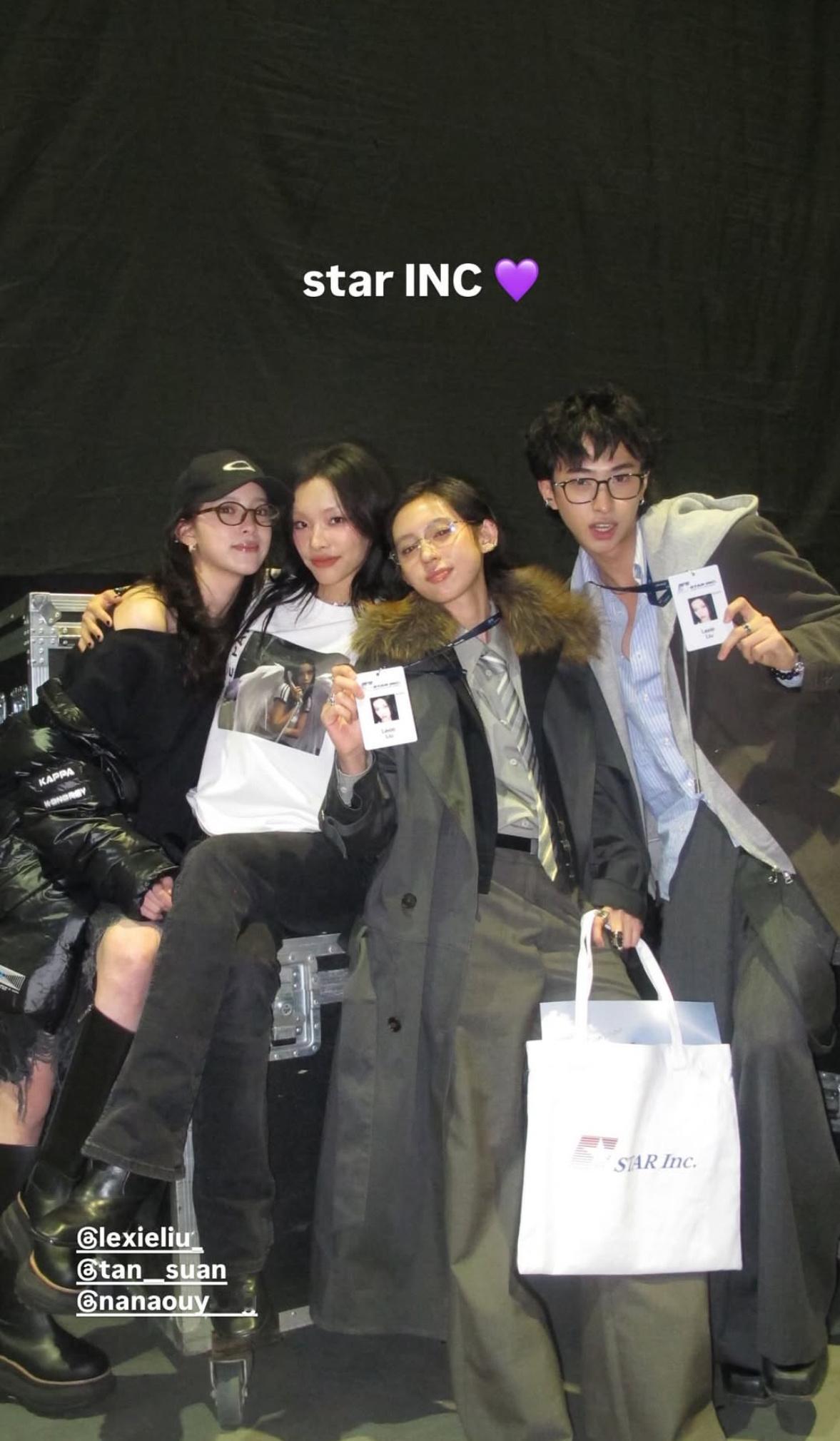 欧阳娜娜、庾恩利去看了刘柏辛演唱会😉 