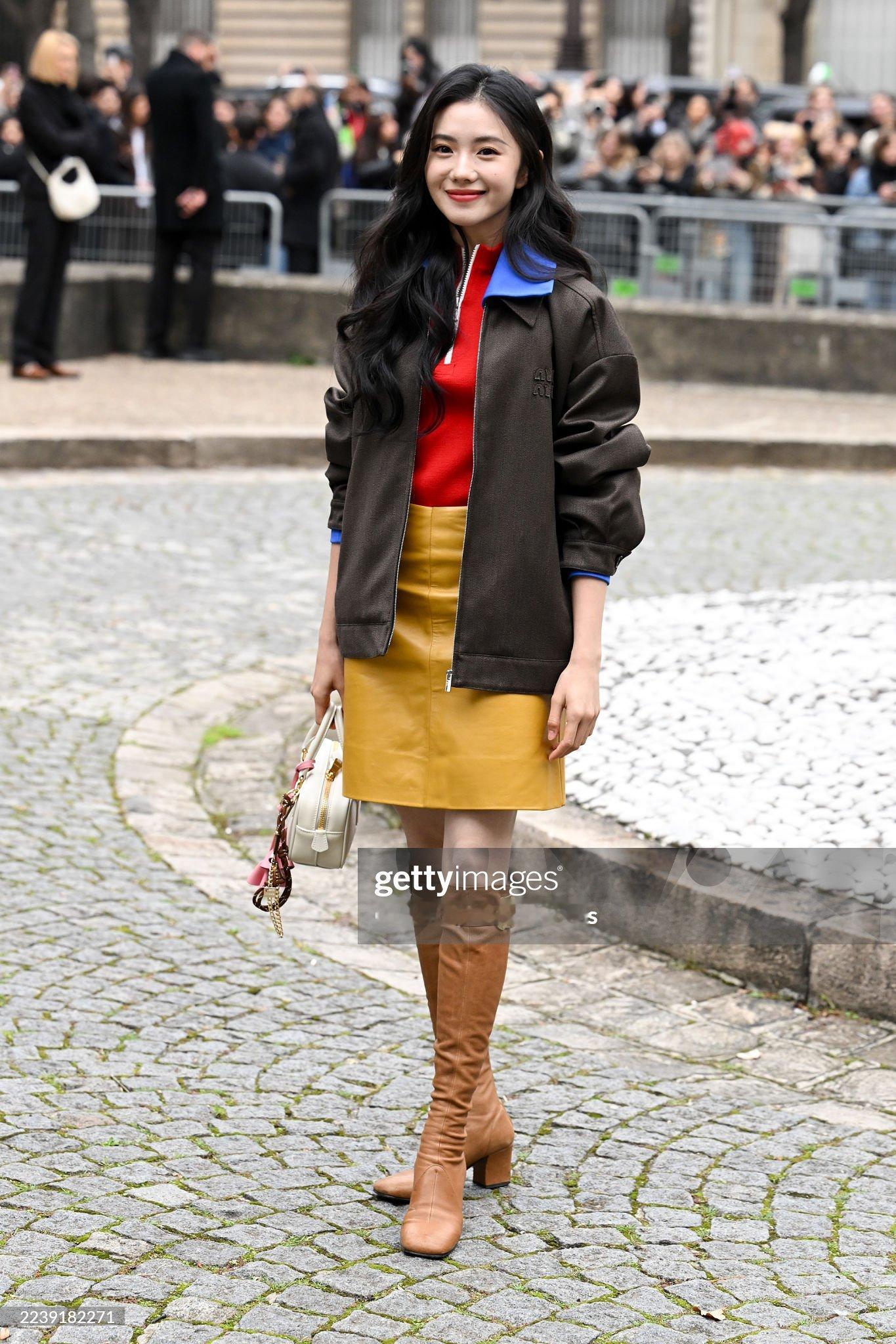 品牌大使刘浩存出席Miu Miu 2026春夏系列时装秀，Gettyimages