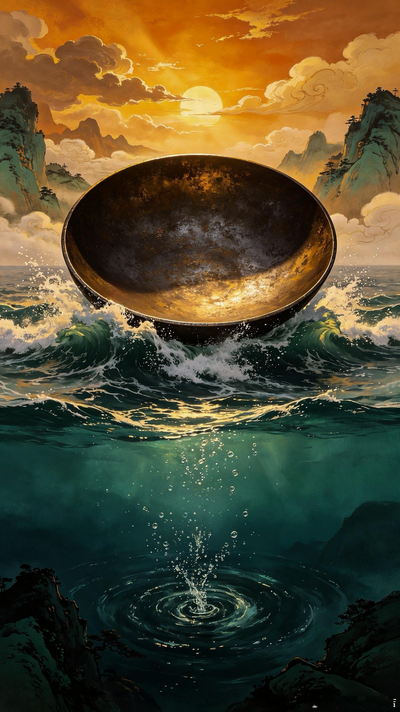 巨铁大盘，浑然无隙，投之于海，则得以浮；至小实心铁丸，置诸沧海，则即刻沉坠。义理