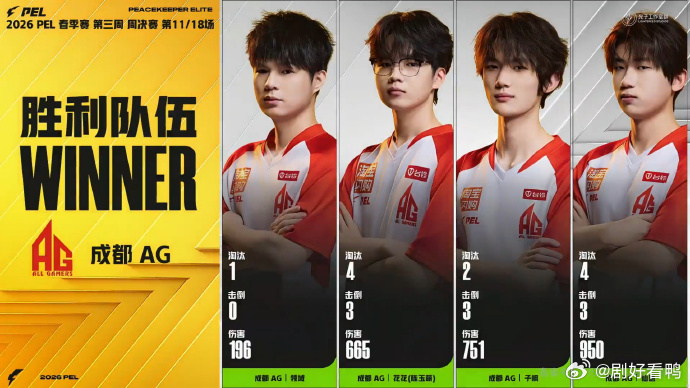 AG单日两鸡AG单日两鸡的战绩含金量拉满😎，决赛圈里始终保持清晰思路，稳稳守住