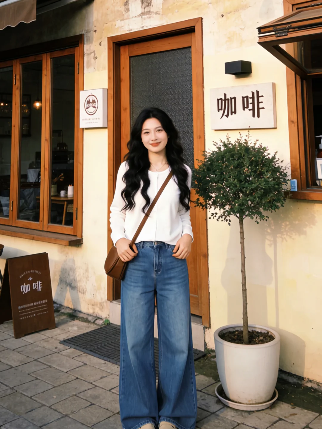 白衬衫和牛仔裤的神仙组合～