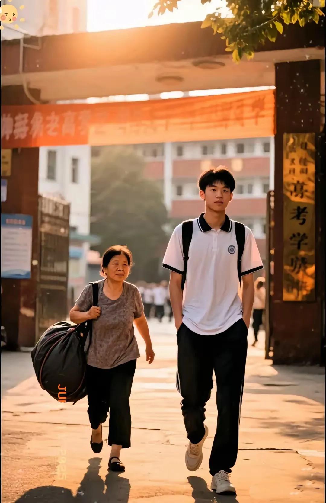 家人们，这张照片瞬间刷爆网络！高考后，母亲接儿子的画面让人既心疼又发指。

画面