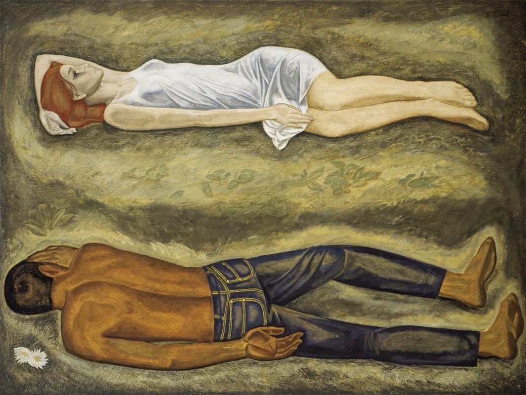 两个人，1966年，苏联画家Victor Popkov 