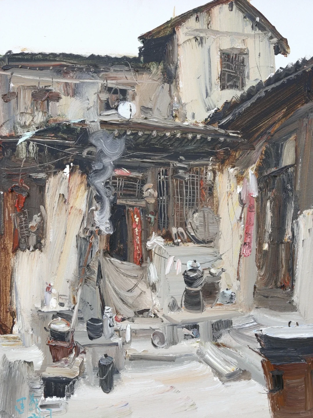 马建茂老师的画笔触造型太牛了