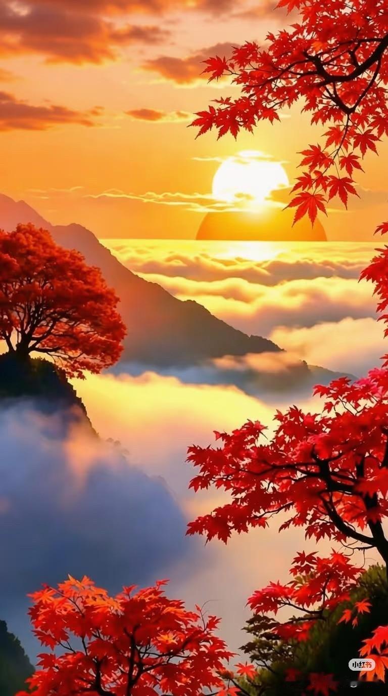 上联：千山迎旭日，诚邀下联下联:万峰纳夕阳。夕阳被万座山峰接纳，隨之朝霞金辉洒满
