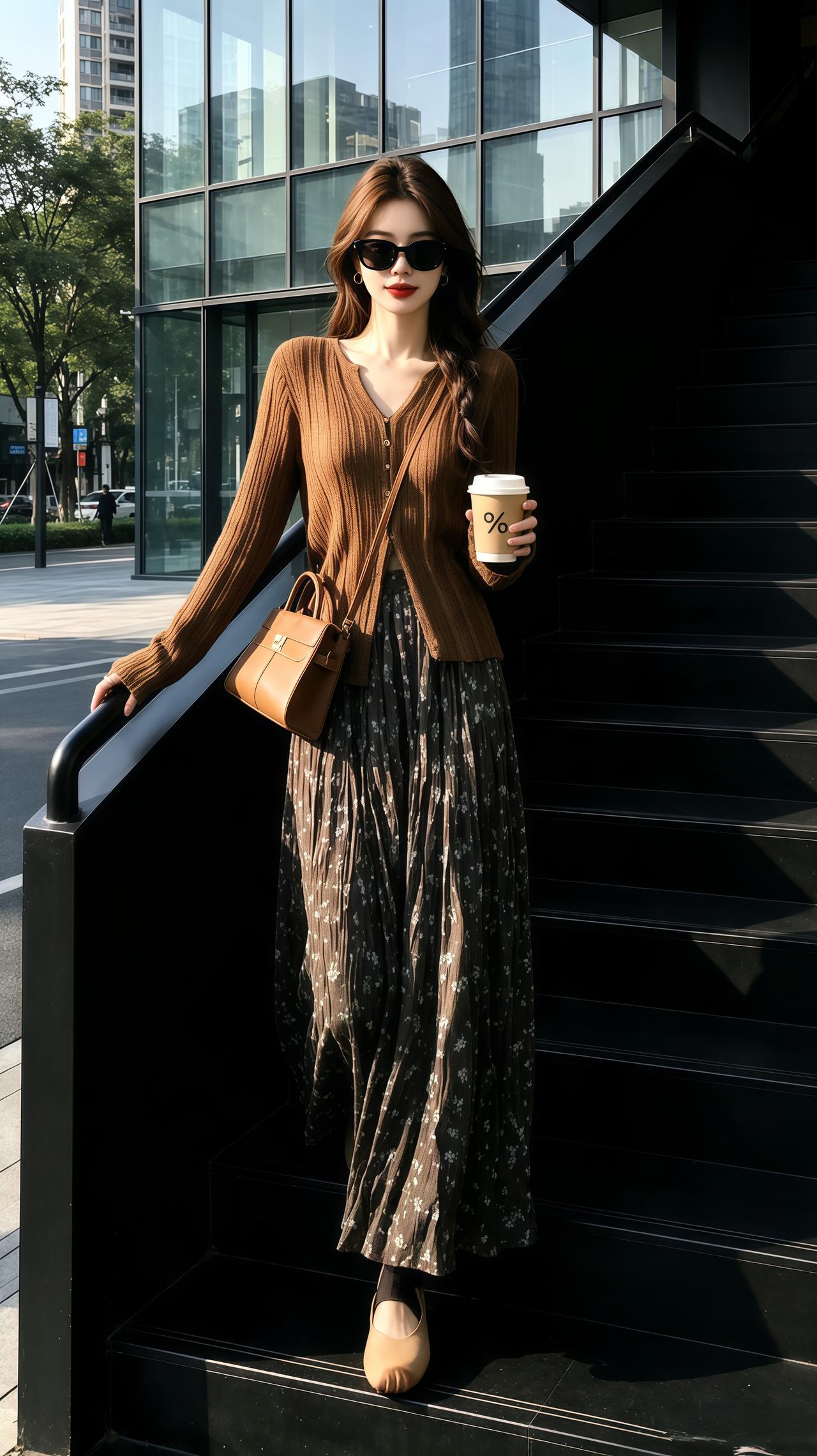 极简穿搭 今天的穿搭咖色系☕️🤎 韩系穿搭穿搭 早秋穿搭