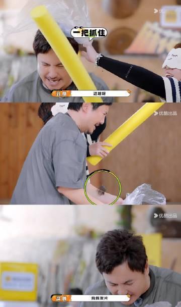 马丽把沈腾假发片打掉了腾哥在节目里被马丽误伤扯下假发片那段，简直搞笑又心酸，但人