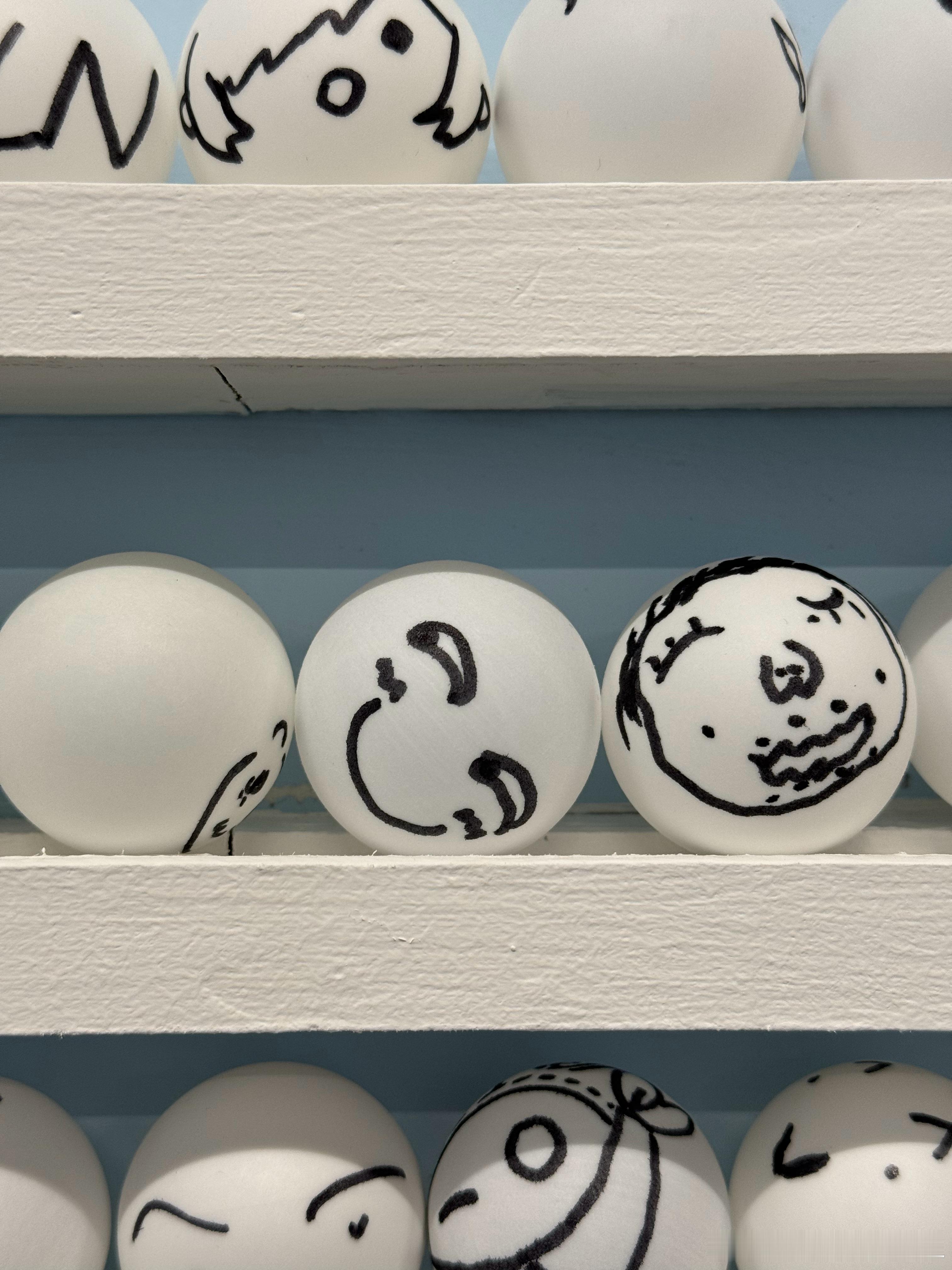 DIY乒乓球最后两个是我跟朋友的互画 ​​​