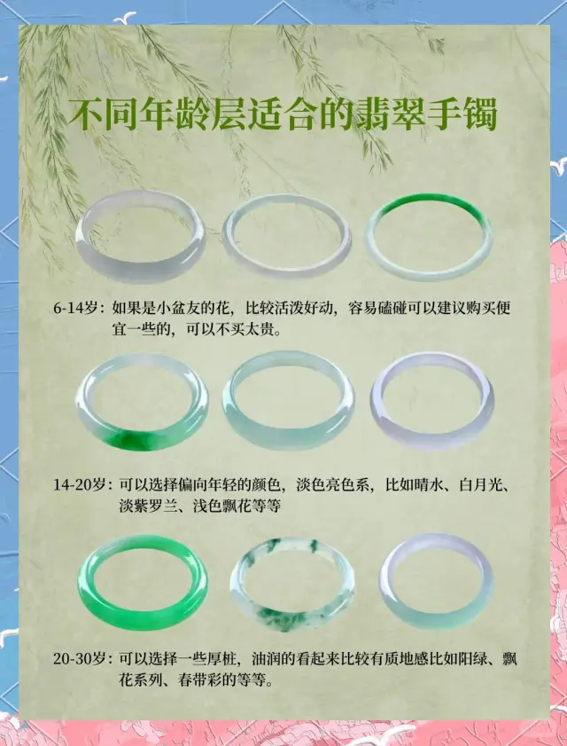 女生不同年龄段适合的手镯类型