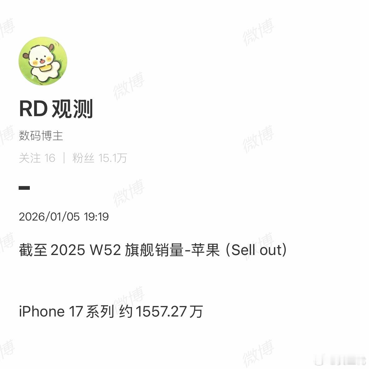 iPhone17最新销量曝光iPhone 17系列销量已经1557.27万，这一