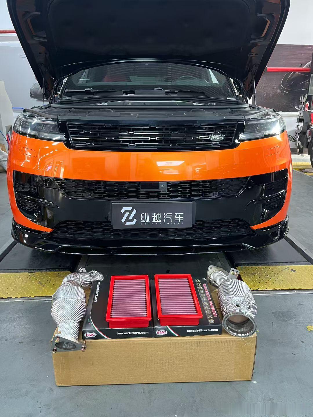 路虎 揽胜 运动版3.0T 升级CSK隔热头段200目✅性能与声浪兼备 改装首选