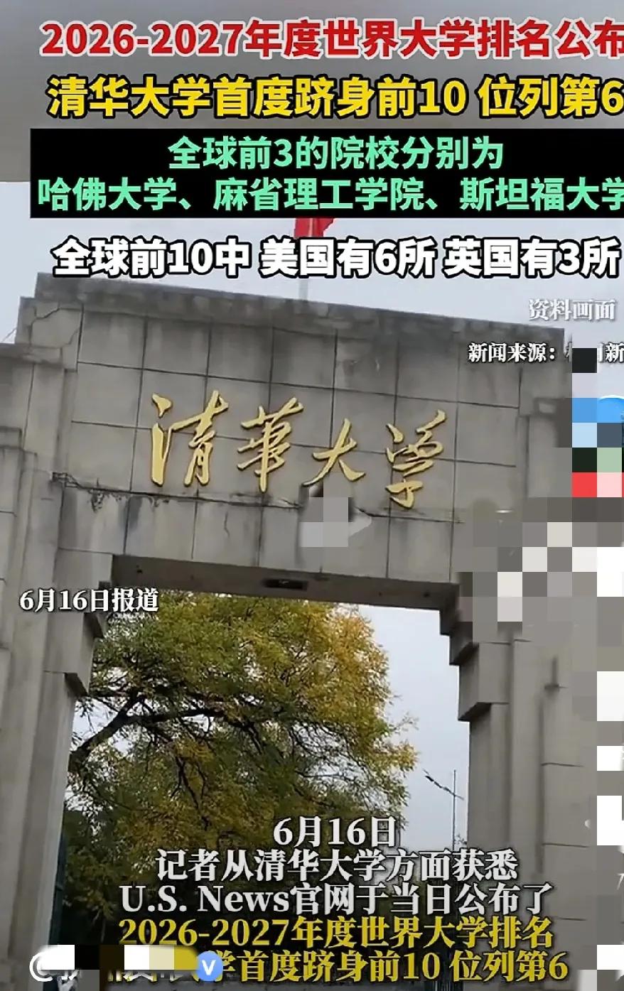不要妄自菲薄，崇洋媚外，在国人心里，清华大学是世界顶级学府，任何学府无与伦比！