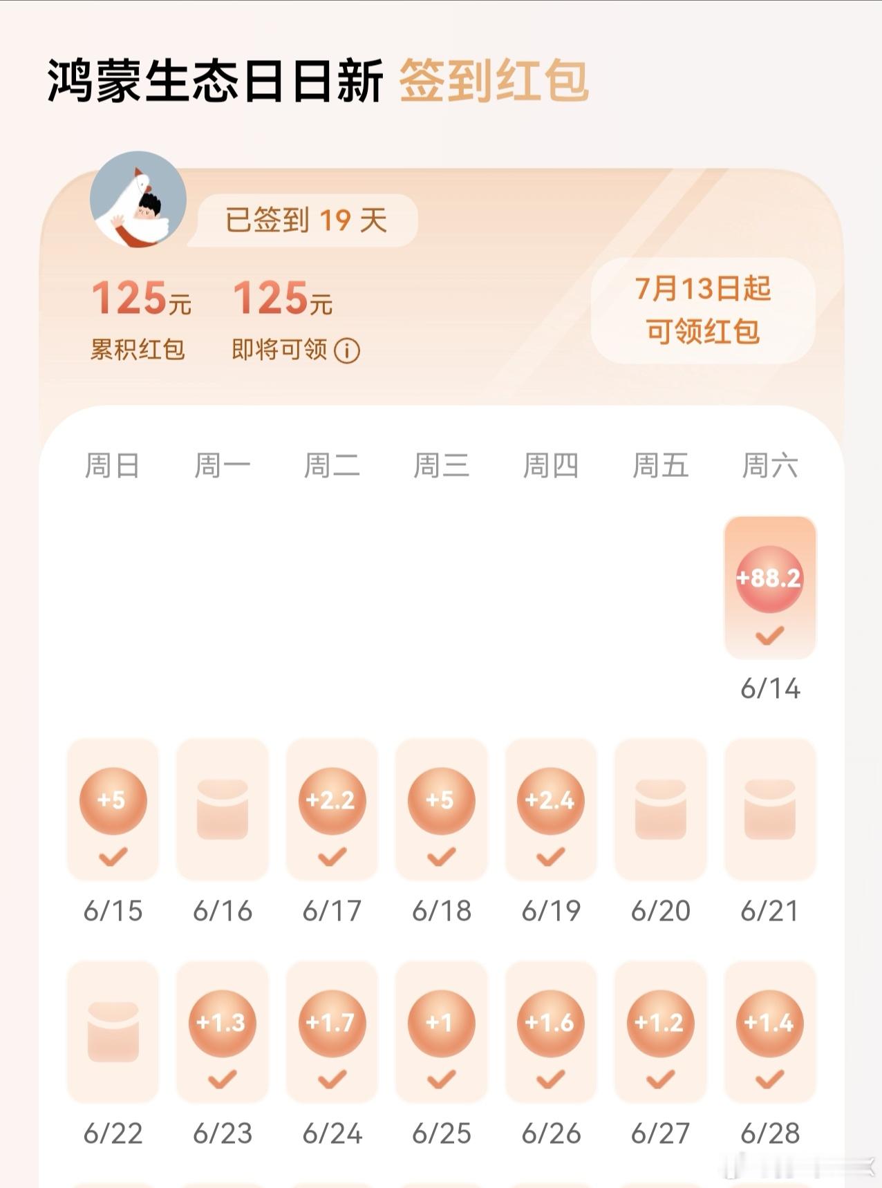 鸿蒙日日新红包你领了多少了？ ​​​