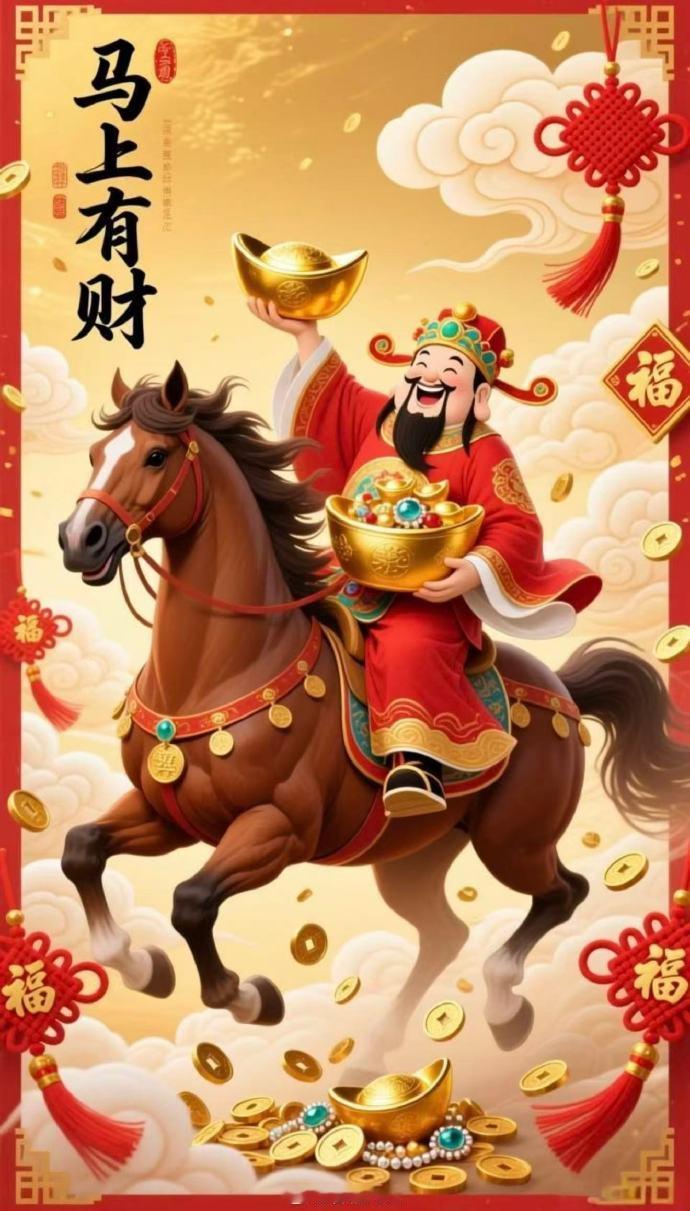 转发好运财神到🙏，愿财神爷显灵赐福添财，愿正财偏财滚滚而来，事业兴旺宏图大展，