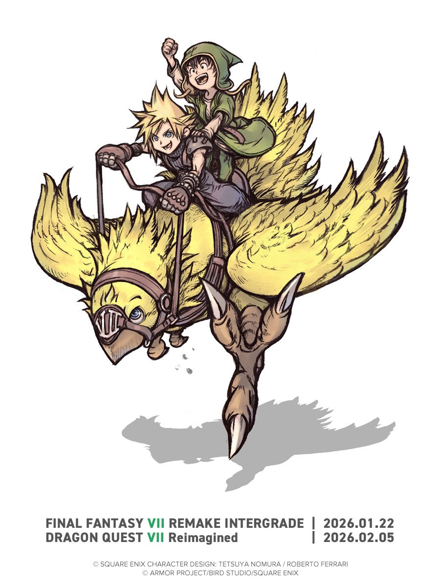 由野村哲也绘制的《最终幻想VII REMAKE INTERGRADE》与《勇者斗