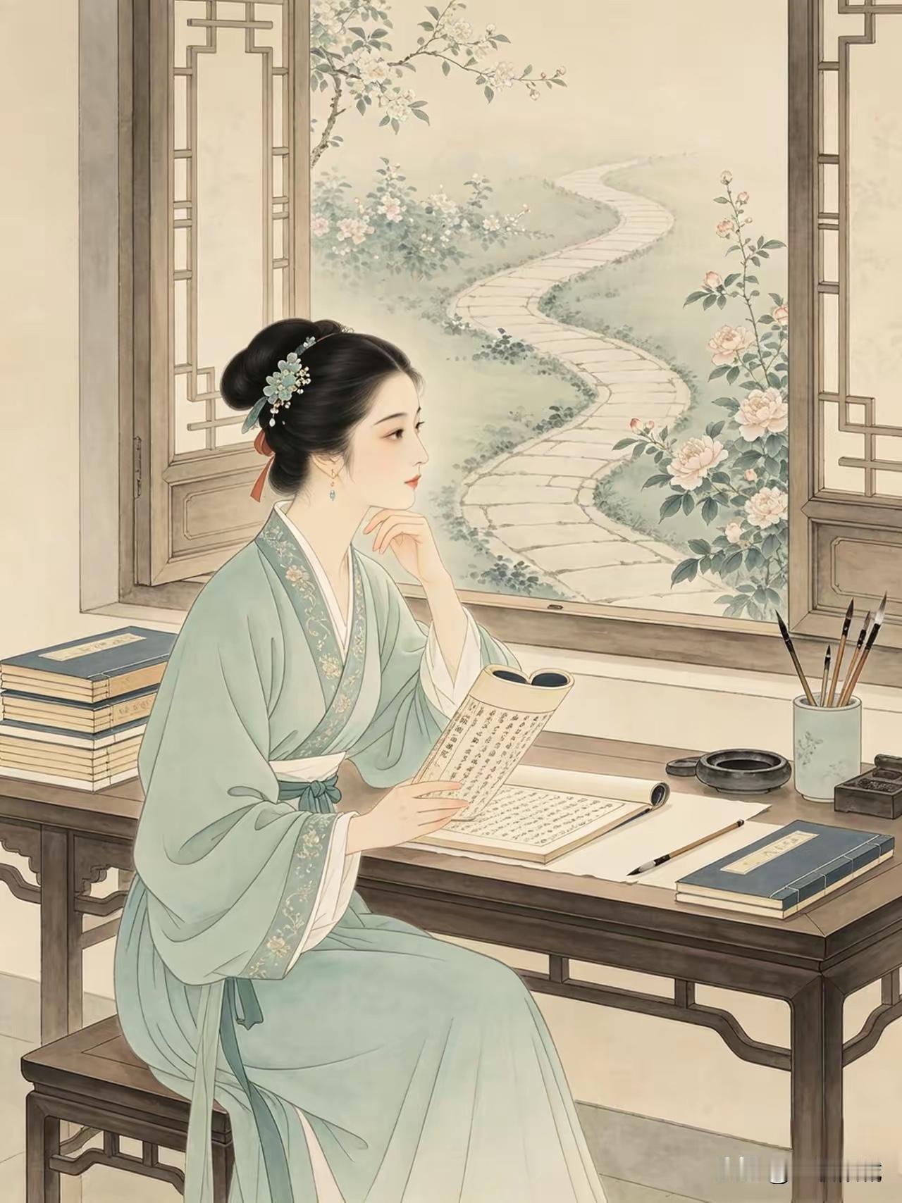 几页诗书观世路，
三杯浊酒看人间。
横批：《观看》