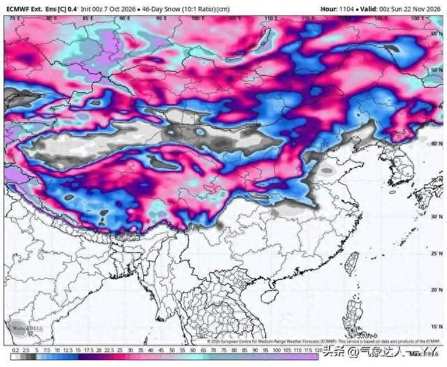 最新46天天气预报！北方降雪形势确定，大雪节气前遍地积雪