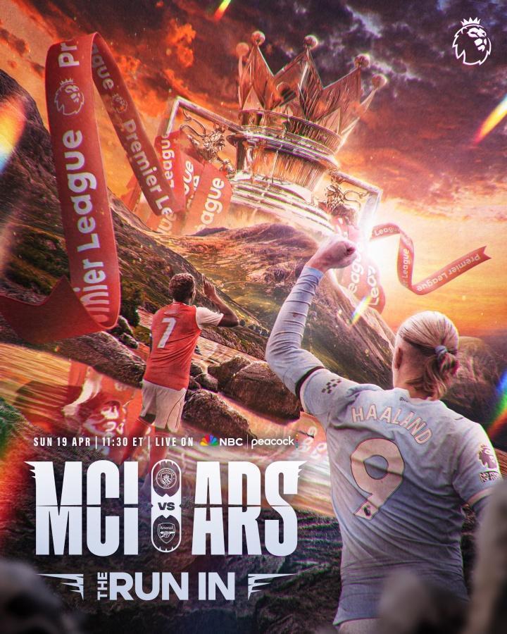 英超重头戏，本赛季最关键一战！曼城、阿森纳决战英超之巅，谁赢谁是联赛冠军！
20