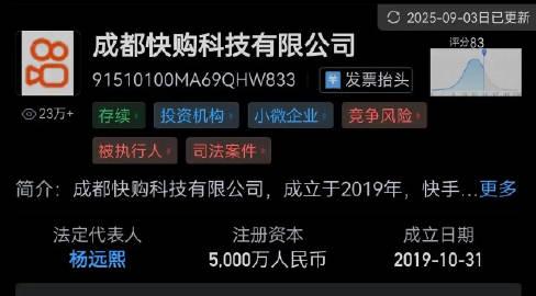 快手全资子公司成都快购主要负责快手电商业务“快手小店”，经查存在发布违法广告等七